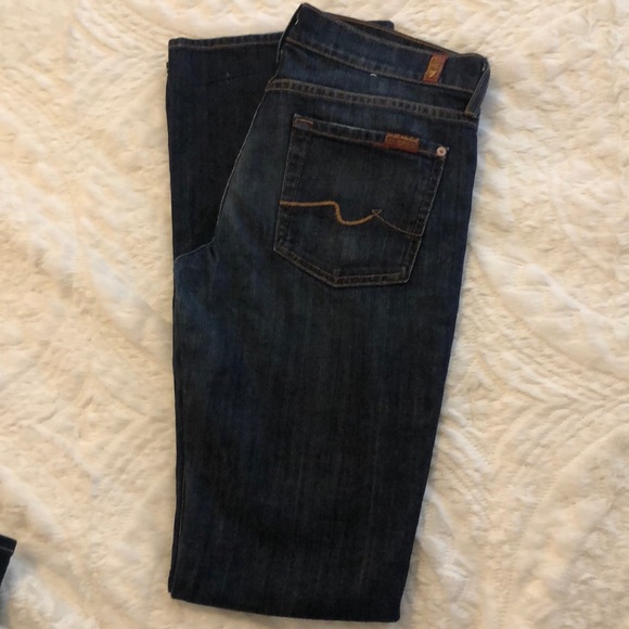 7 for All Mankind Dark Denim Jeans - Picture 1 of 4